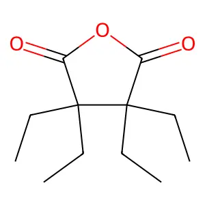Dihydro-3,3,4,4-tetraethyl-2,5-furandione structure