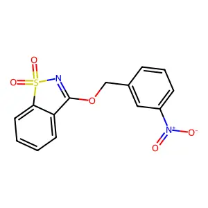 3-(3-Nitro-benzyloxy)-benzo[d]isothiazole 1,1-dioxide structure