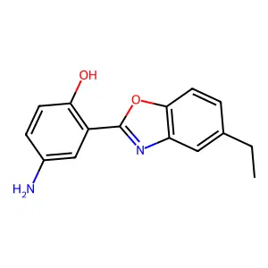 4-Amino-2-(5-ethyl-1,3-benzoxazol-2-yl)phenol structure