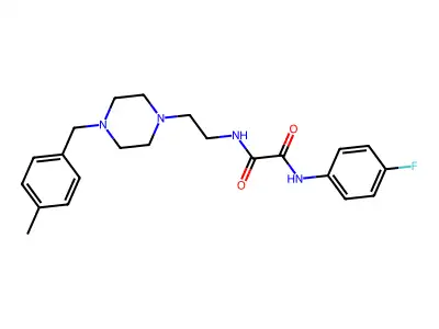 N'-(4-fluorophenyl)-N-[2-[4-[(4-methylphenyl)methyl]piperazin-1-yl]ethyl]oxamide structure