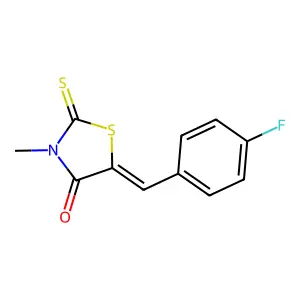 (5E)-5-[(4-fluorophenyl)methylidene]-3-methyl-2-sulfanylidene-1,3-thiazolidin-4-one structure