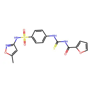 3-(furan-2-carbonyl)-1-{4-[(5-methyl-1,2-oxazol-3-yl)sulfamoyl]phenyl}thiourea structure