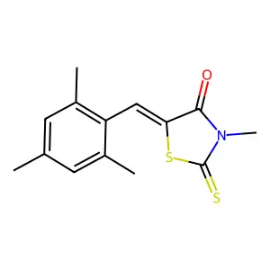 5-(Mesitylmethylene)-3-methyl-2-thioxo-1,3-thiazolidin-4-one structure