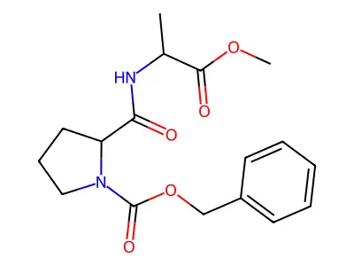 Methyl 1-[(benzyloxy)carbonyl]prolylalaninate structure