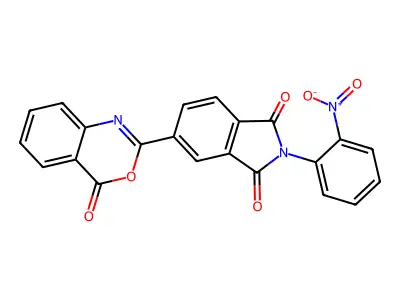 2-(2-nitrophenyl)-5-(4-oxo-4H-3,1-benzoxazin-2-yl)-1H-isoindole-1,3(2H)-dione structure