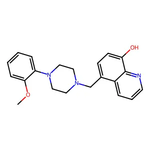 5-[[4-(2-Methoxyphenyl)piperazin-1-yl]methyl]quinolin-8-ol structure