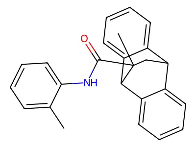 15-methyl-N-(2-methylphenyl)tetracyclo[6.6.2.0~2,7~.0~9,14~]hexadeca-2,4,6,9,11,13-hexaene-15-carboxamide structure