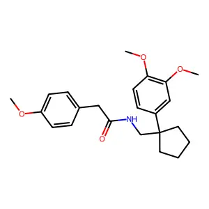 N-((1-(3,4-dimethoxyphenyl)cyclopentyl)methyl)-2-(4-methoxyphenyl)acetamide structure