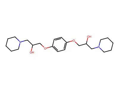 1-[4-(2-Hydroxy-3-piperidin-1-yl-propoxy)-phenoxy]-3-piperidin-1-yl-propan-2-ol structure