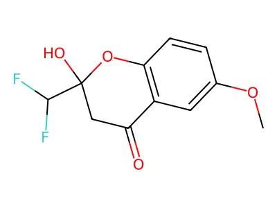 2-(difluoromethyl)-2-hydroxy-6-methoxy-2,3-dihydro-4H-chromen-4-one structure