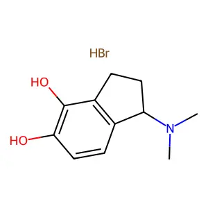 1-(Dimethylamino)-2,3-dihydro-1H-indene-4,5-diol--hydrogen bromide (1/1) structure