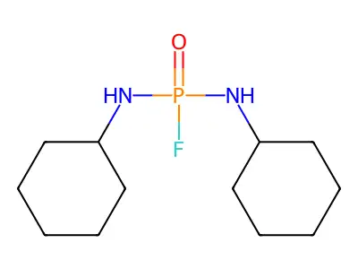 N,N'-Dicyclohexylphosphorodiamidic fluoride structure