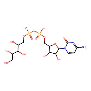 Cytidine 5'-(trihydrogen diphosphate), P'->5-ester with D-ribitol structure