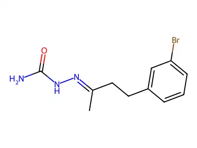 [4-(3-Bromophenyl)butan-2-ylideneamino]urea structure