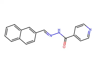 N-(naphthalen-2-ylmethylideneamino)pyridine-4-carboxamide structure
