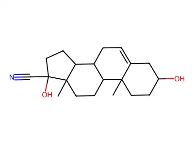 5-Androstene-3,17-diol-17-cyanide structure