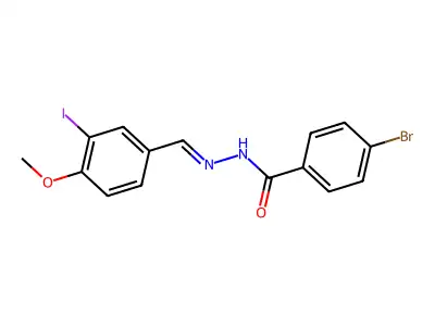 4-bromo-N'-(3-iodo-4-methoxybenzylidene)benzohydrazide structure