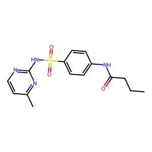 N-(4-(N-(4-methylpyrimidin-2-yl)sulfamoyl)phenyl)butyramide structure