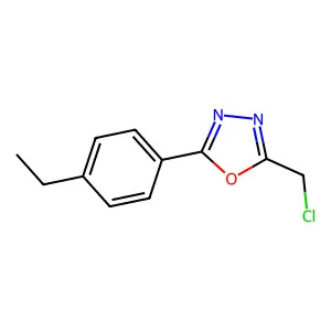 2-(Chloromethyl)-5-(4-ethylphenyl)-1,3,4-oxadiazole structure