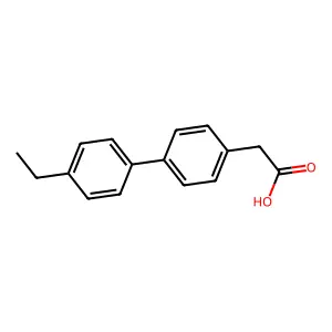 4'-Ethyl-biphenyl-4-acetic acid structure