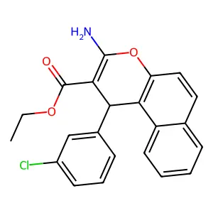 Ethyl 3-amino-1-(3-chlorophenyl)-1H-benzo[f]chromene-2-carboxylate structure