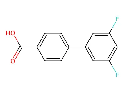 3',5'-Difluorobiphenyl-4-carboxylic acid structure