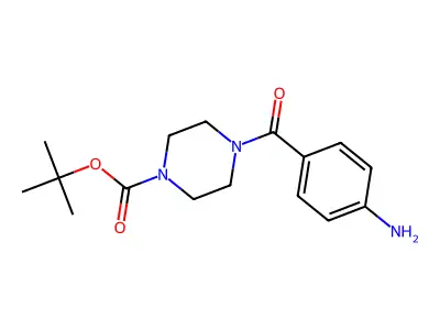 Tert-butyl 4-(4-aminobenzoyl)piperazine-1-carboxylate structure