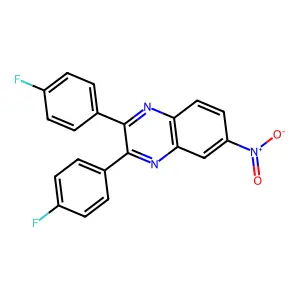 2,3-Bis(4-fluorophenyl)-6-nitroquinoxaline structure
