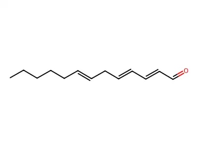 2,4,7-Tridecatrienal structure