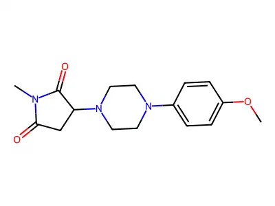 3-[4-(4-Methoxyphenyl)piperazin-1-yl]-1-methylpyrrolidine-2,5-dione structure