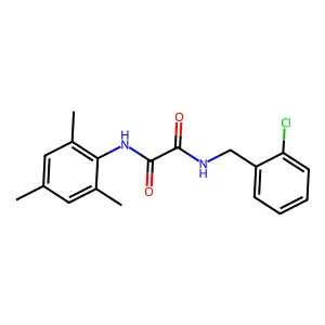 N-[(2-chlorophenyl)methyl]-N'-(2,4,6-trimethylphenyl)oxamide structure