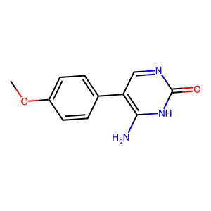 6-amino-5-(4-methoxyphenyl)-1H-pyrimidin-2-one structure