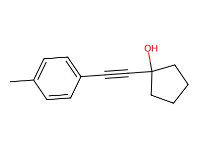 1-p-Tolylethynyl-cyclopentanol structure