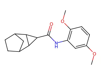 N-(2,5-dimethoxyphenyl)tricyclo[3.2.1.0~2,4~]octane-3-carboxamide structure