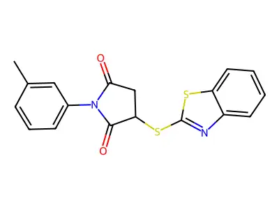 3-(1,3-Benzothiazol-2-ylsulfanyl)-1-(3-methylphenyl)pyrrolidine-2,5-dione structure