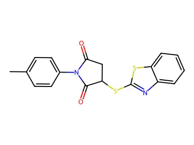 3-(1,3-Benzothiazol-2-ylsulfanyl)-1-(4-methylphenyl)pyrrolidine-2,5-dione structure