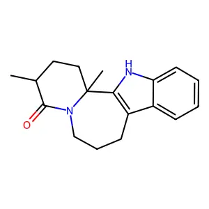 3,13b-Dimethyl-1,2,3,6,7,8,13,13b-octahydro-4H-pyrido[1',2':1,2]azepino[3,4-b]indol-4-one structure