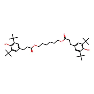 Hexamethylene glycol bis(3,5-di-tert-butyl-4-hydroxyhydrocinnamate) structure