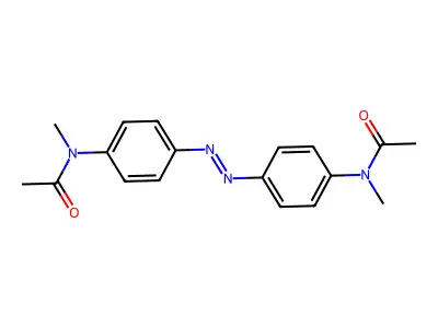 N,N-(偶氮-二-4,1-亚苯基)双(N-甲基乙酰胺) structure