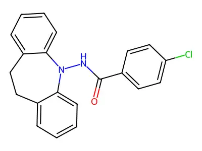 4-Chloro-N-(10,11-dihydro-5H-dibenzo[B,F]azepin-5-YL)benzamide structure
