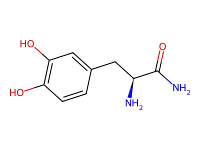 2-氨基-3-(3,4-二羟基苯基)丙酰胺 structure