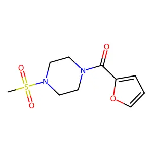 Furan-2-yl(4-(methylsulfonyl)piperazin-1-yl)methanone structure