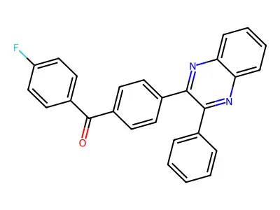 (4-Fluorophenyl)-[4-(3-phenylquinoxalin-2-yl)phenyl]methanone structure