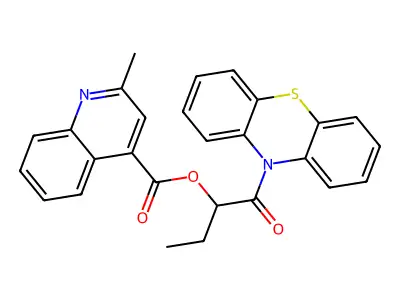 1-oxo-1-(10H-phenothiazin-10-yl)butan-2-yl 2-methylquinoline-4-carboxylate structure