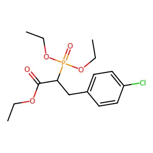 Ethyl 3-(4-chlorophenyl)-2-(diethoxyphosphoryl)propanoate structure