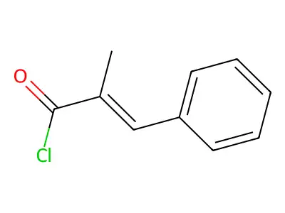 (Z)-2-methyl-3-phenylprop-2-enoyl chloride structure