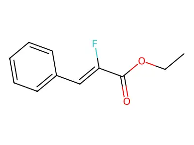 Ethyl 2-fluoro-3-phenyl-2-propenoate structure