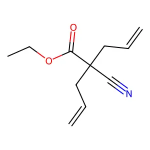 Ethyl 2-cyano-2-(prop-2-en-1-yl)pent-4-enoate structure
