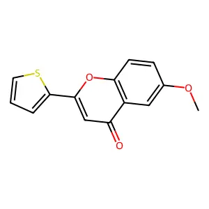6-methoxy-2-(thiophen-2-yl)-4H-chromen-4-one structure