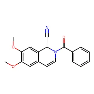 2-Benzoyl-6,7-dimethoxy-1,2-dihydroisoquinoline-1-carbonitrile structure